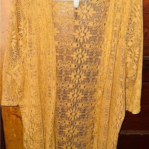 Maurices Golden Lace Cardigan Size 3XL